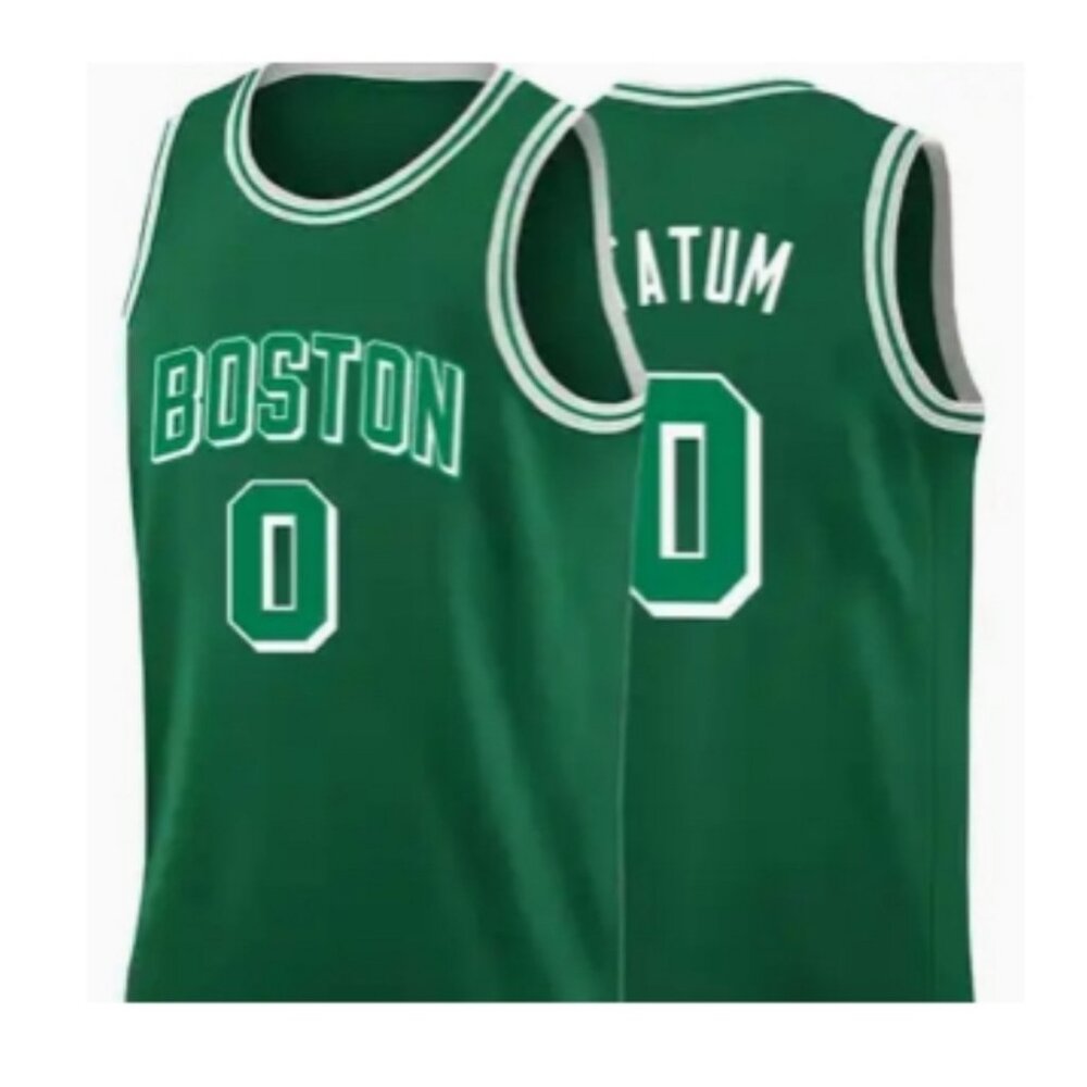 Boston Celtics Jayson Tatum #0 Basketball Jersey Stitched Green Men's